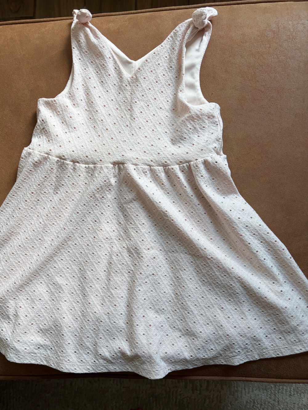 Btween Girls Pink Eyelet Dress Size 4 Sleeveless Summer Cottagecore 4G1383BU